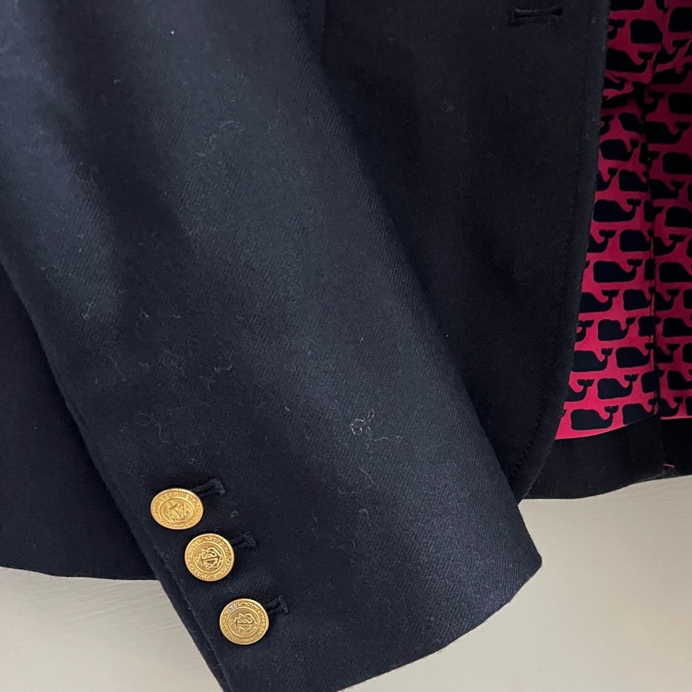 NWT Vineyard Vines Navy Wool Blazer, Size 4 - Picture 4 of 5